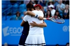 EASTBOURNE, ENGLAND - JUNE 21:  Hao-Ching Chan and Yung-Jan Chan of Chinese Taipei celebrate after winning the Women's Doubles Final at the Aegon International at Devonshire Park on June 21, 2014 in Eastbourne, England.  (Photo by Ben Hoskins/Getty Images)